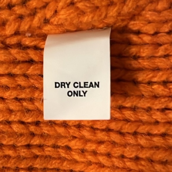 Vintage GAP Denim Jacket Orange Lambs’Wool Lining with White Snowflake Size L - Picture 8 of 11